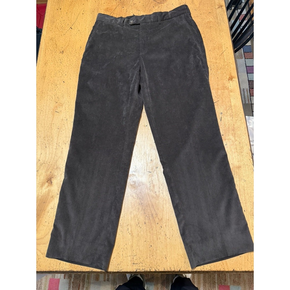 Peter Millar Nanoluxe Corduroy Brown Pants Men's Size‎ 34x30 EUC